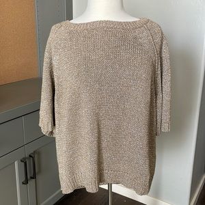 Vintage J Crew linen / metallic sweater Tee
